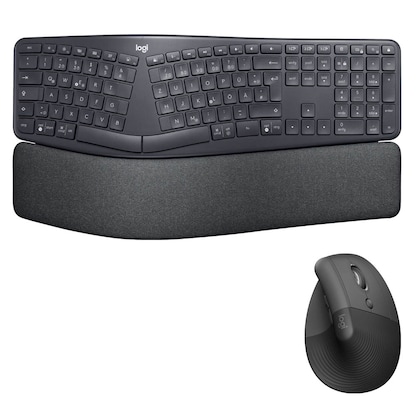 Artikelbild 12 für AKTION: Logitech ERGO K860 for Business mit Lift for Business Tastatur-Maus-Set kabellos schwarz, Artikelnummer 444199