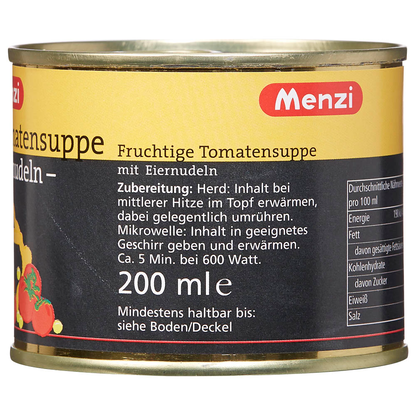Artikelbild 4 für Menzi fruchtige Tomatensuppe mit Eiernudeln Eintopf 5x 200,0 ml, Artikelnummer 178992