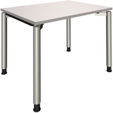 Artikelbild 1 für fm Sidney höhenverstellbarer Schreibtisch lichtgrau rechteckig, 4-Fuß-Gestell Rundrohr silber 100,0 x 80,0 cm, Artikelnummer 353054