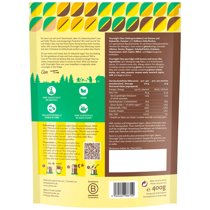 Artikelbild 3 für 3Bears Overnight Oats - Bananen Split 400,0 g, Artikelnummer 519029