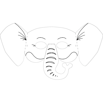 Artikelbild 15 für folia Bastelset Kindermasken weiß 6 St., Artikelnummer 479083