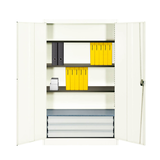 Artikelbild 1 für mauser Metallschrank entero BFZ5 - 12 9010/9010 reinweiß 120,0 x 50,0 x 195,0 cm, aufgebaut, Artikelnummer 258520