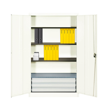 Artikelbild für mauser Metallschrank entero BFZ5 - 12 9010/9010 reinweiß 120,0 x 50,0 x 195,0 cm, aufgebaut, Artikelnummer 258520