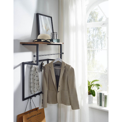 Artikelbild 3 für WOHNLING Wandgarderobe WL6.452 braun Holz 10 Haken 60,0 x 76,0 cm, Artikelnummer 908907