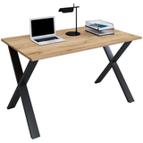 Artikelbild 1 für VCM my office Lona Schreibtisch honig-eiche rechteckig, X-Fuß-Gestell schwarz 140,0 x 80,0 cm, Artikelnummer 268609