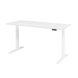 Artikelbild 1 für HAMMERBACHER XMKA19 elektrisch höhenverstellbarer Schreibtisch weiß rechteckig, C-Fuß-Gestell weiß 180,0 x 80,0 cm, Artikelnummer 543864