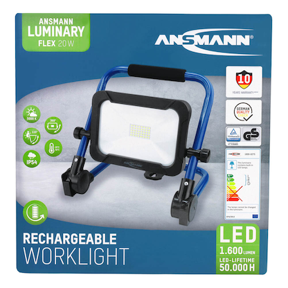 Artikelbild 4 für ANSMANN FL1600R Akku-LED-Baustrahler blau/schwarz 20 W, Artikelnummer 338461
