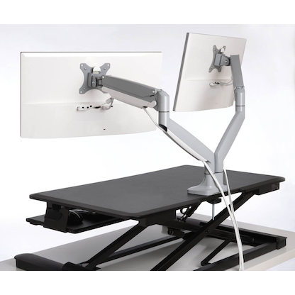 Artikelbild 13 für Kensington Monitor-Halterung SmartFit One-Touch K55471EU grau für 2 Monitore, Tischklemme, Tischbohrung, Artikelnummer 874300