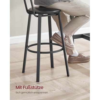 Artikelbild 6 für 2 VASAGLE Barhocker LBC069B81V1 braun Kunstleder, Artikelnummer 289529