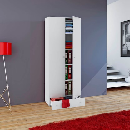 Artikelbild 5 für VCM my office Aktenschrank Vandol, 912196 weiß 4 Fachböden 70,0 x 40,0 x 198,0 cm, Artikelnummer 348314