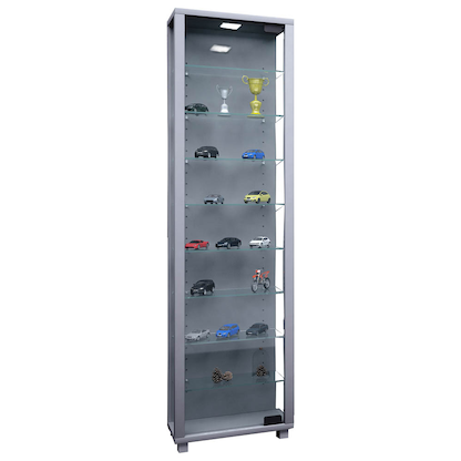 Artikelbild 10 für VCM my home Edana Maxi Vitrine silber 8 Fachböden mit Beleuchtung, Artikelnummer 781258