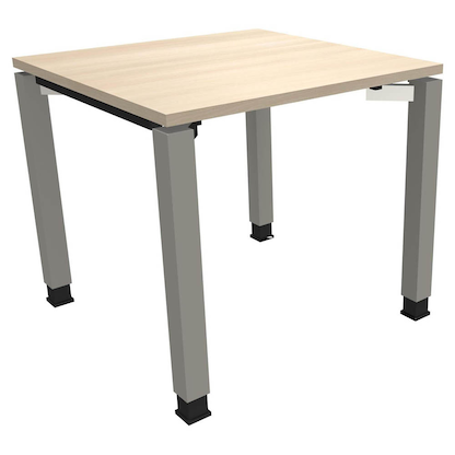 Artikelbild für fm Sidney höhenverstellbarer Schreibtisch akazie rechteckig, 4-Fuß-Gestell Quadratrohr silber 80,0 x 80,0 cm, Artikelnummer 352957