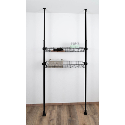 Artikelbild 3 für 2 WENKO Herkules Ablagen für Garderobensystem schwarz 94,0 x 38,0 x 8,0 cm, Artikelnummer 817342