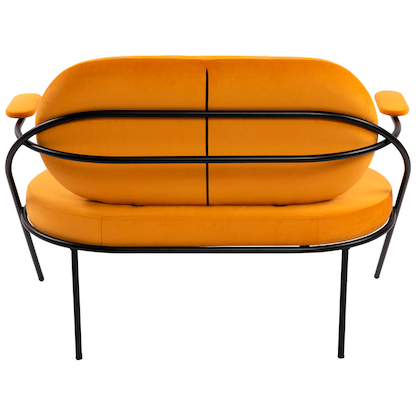 Artikelbild 4 für meet powered by PAPERFLOW 2-Sitzer Sofa SATURNE safran schwarz Stoff, 1 St., Artikelnummer 231153