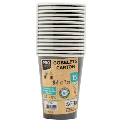 Artikelbild für 15 PROnappe Einweg-Kaffeebecher 200,0 ml, Artikelnummer 346144