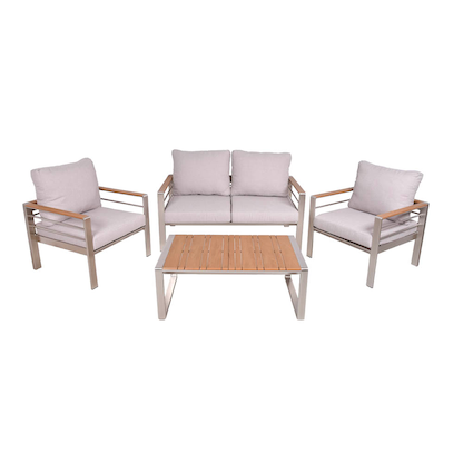 Artikelbild 23 für Garden Pleasure Loungegruppe FLORENCE hellgrau, braun Metall, 4-teilig, Artikelnummer 544183