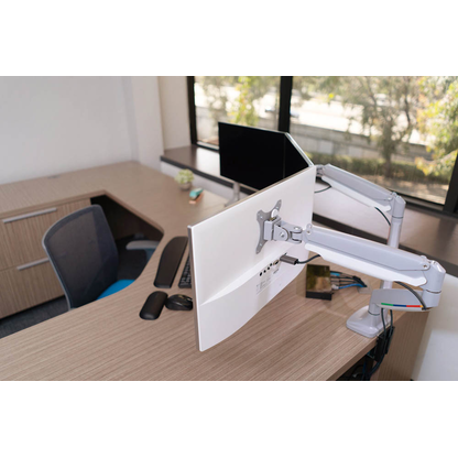 Artikelbild 15 für Kensington Monitor-Halterung SmartFit One-Touch K55471EU grau für 2 Monitore, Tischklemme, Tischbohrung, Artikelnummer 874300