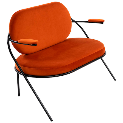 Artikelbild für meet powered by PAPERFLOW 2-Sitzer Sofa SATURNE rost schwarz Stoff, 1 St., Artikelnummer 231349