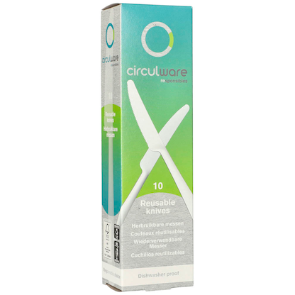 Artikelbild 2 für circulware RESBONSIBLES Mehrweg-Messer, Kunststoff weiß, 10 St., Artikelnummer 890232
