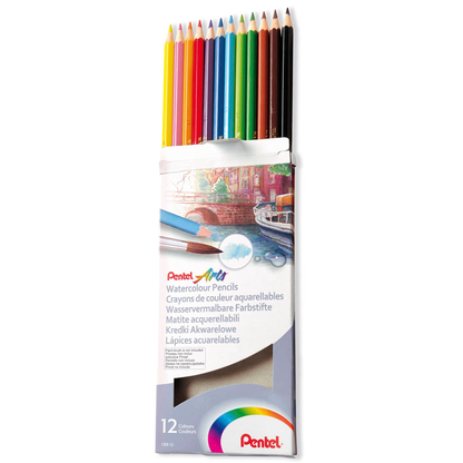 Artikelbild 6 für Pentel Arts Aquarellstifte farbsortiert, 1 Set, Artikelnummer 871280