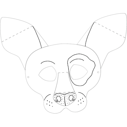 Artikelbild 11 für folia Bastelset Kindermasken weiß 6 St., Artikelnummer 479083