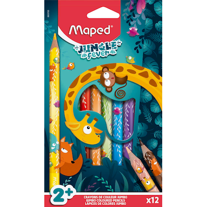 Artikelbild 2 für maped JUNGLE fever Buntstifte farbsortiert, 12 St., Artikelnummer 260437