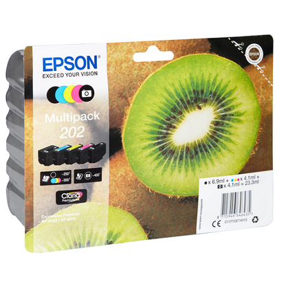 Artikelbild 2 für EPSON 202/T02E74 schwarz, Foto schwarz, cyan, magenta, gelb Druckerpatronen, 5er-Set, Artikelnummer 432296