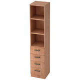 Artikelbild 1 für HAMMERBACHER Regalschrank 7600 SG, V7600/N/N/SG nussbaum 40,6 x 42,0 x 200,4 cm, Artikelnummer 859898
