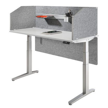 Artikelbild 2 für HAMMERBACHER Sichtblende grau 119,5 x 50,0 cm, Artikelnummer 659932