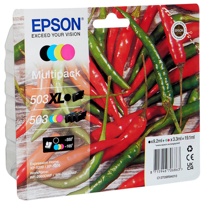 Artikelbild 2 für EPSON 503/503XL T09R94 schwarz, cyan, magenta, gelb Druckerpatronen, 4er-Set, Artikelnummer 781092