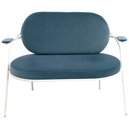 Artikelbild 2 für meet powered by PAPERFLOW 2-Sitzer Sofa SATURNE blau weiß Stoff, 1 St., Artikelnummer 231379