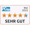 PCtipp-Auszeichnung vom Mai 2022: 4,5 von 5 Sternen, Bewertung 'Sehr Gut'.