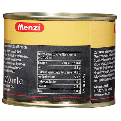 Artikelbild 2 für Menzi ungarische Gulasch Suppe Eintopf 5x 200,0 ml, Artikelnummer 179024