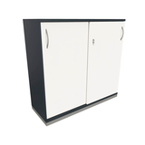 Artikelbild 1 für fm Schiebetürenschrank Sidney, 4260429766024 weiß, lavagrau 2 Fachböden 120,0 x 44,2 x 113,3 cm, Artikelnummer 413052