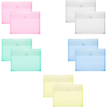 Artikelbild für 10 FolderSys Dokumententaschen DIN A5 farbsortiert glatt 0,20 mm, Artikelnummer 396205