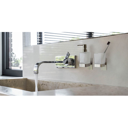 Artikelbild 5 für WENKO Seifenspender Genova 25416100 silber, matt Edelstahl, Glas 200,0 ml, Artikelnummer 808703