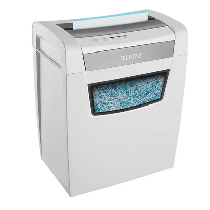 Artikelbild 9 für AKTION: LEITZ IQ Home Office Aktenvernichter mit Partikelschnitt P-4, 4 x 28 mm, bis 10 Blatt, weiß mit 10 Euro CashBack, Artikelnummer 638039