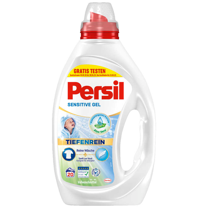 Persil SENSITIVE GEL TIEFENREIN Waschmittel Gel, 900 ml | office discount