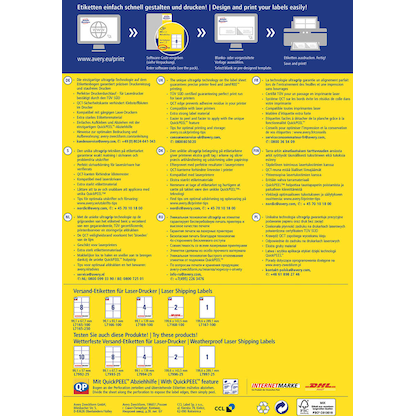 Artikelbild 3 für 100 AVERY Zweckform Versandetiketten L7167-100 weiß 199,6 x 289,1 mm, Artikelnummer 358051