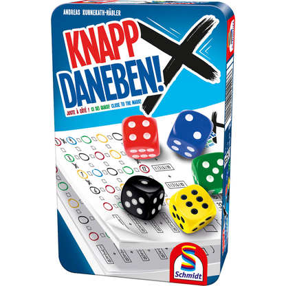 Artikelbild 2 für Schmidt MBS Knapp daneben in Metalldose Würfelspiel, Artikelnummer 936284