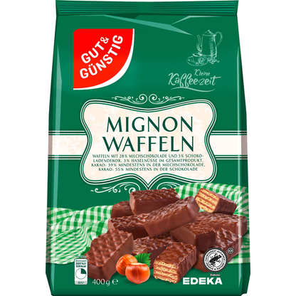 Artikelbild für GUT&GÜNSTIG Mignonwaffeln Kekse 400,0 g, Artikelnummer 991202