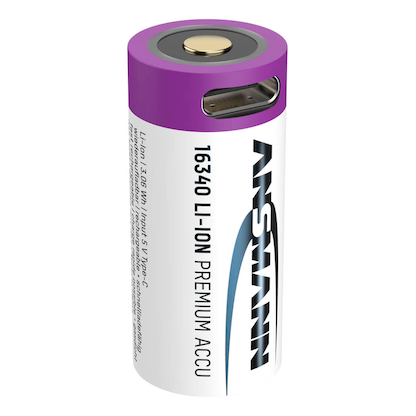 Artikelbild 2 für ANSMANN USB-Akku USB-C 16340 850 mAh, Artikelnummer 216149