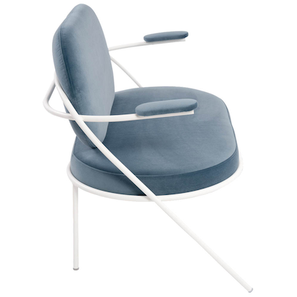 Artikelbild 3 für meet powered by PAPERFLOW 2-Sitzer Sofa SATURNE blau weiß Stoff, 1 St., Artikelnummer 231379