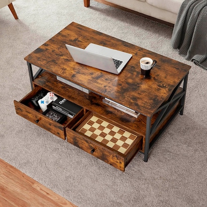 Artikelbild 10 für VASAGLE Couchtisch braun 100,0 x 55,0 x 45,0 cm, Artikelnummer 289829