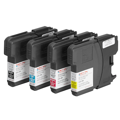 Artikelbild 3 für edding EDD-435 schwarz, cyan, magenta, gelb Druckerpatronen kompatibel zu brother LC-1100BK/C/M/Y, 4er-Set, Artikelnummer 283806