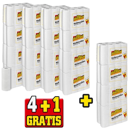 Artikelbild 10 für 4 + 1 GRATIS: office discount Küchenrollen 3-lagig, 4x 32 Rollen + GRATIS 1x 32 Rollen, Artikelnummer 971438