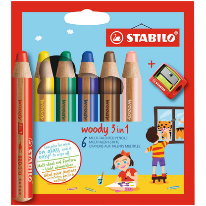 Artikelbild 6 für STABILO woody 3 in 1 Malset farbsortiert, 6 St., Artikelnummer 164069