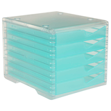 Artikelbild 1 für styro Schubladenbox styroswingbox light aqua 275-8430.25224, DIN A4 mit 5 Schubladen, Artikelnummer 821872