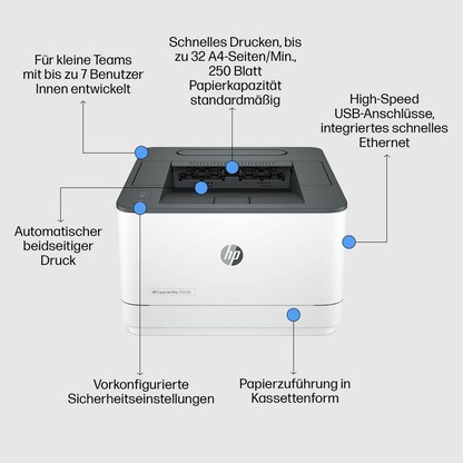 Artikelbild 6 für HP Laserjet Pro 3002dn Laserdrucker weiß, Artikelnummer 777361