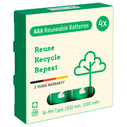 Artikelbild 3 für 4 ANSMANN Akkus Typ 1050 Micro AAA 1.000 mAh, Artikelnummer 173987